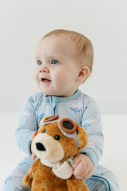 Up, Up, and Away - Zip Up Footie