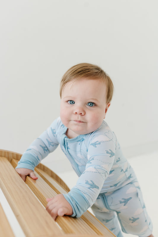 Up, Up, and Away - Zip Up Footie