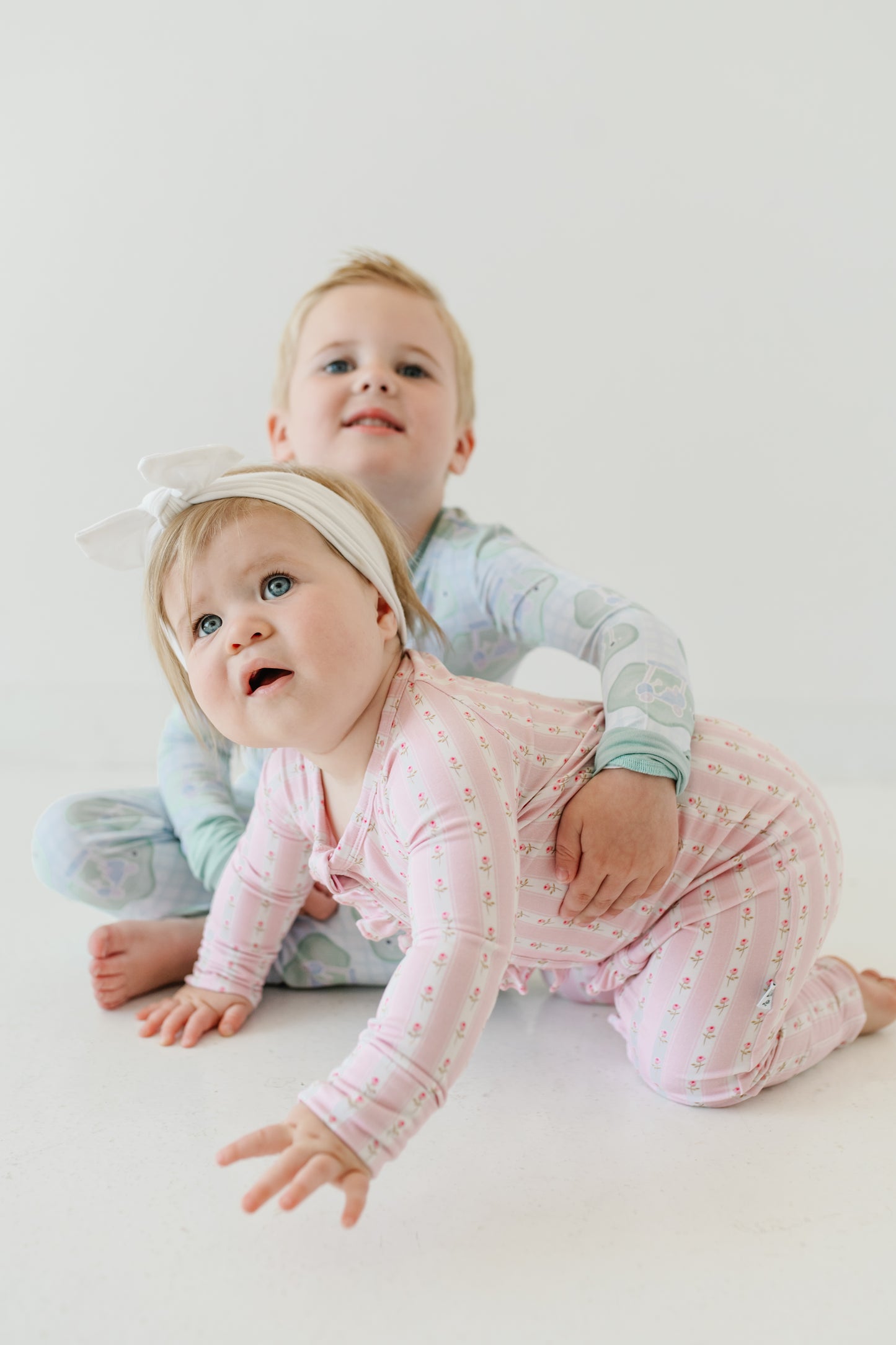 Roses - Zip Up Footie (w/ Ruffles!)