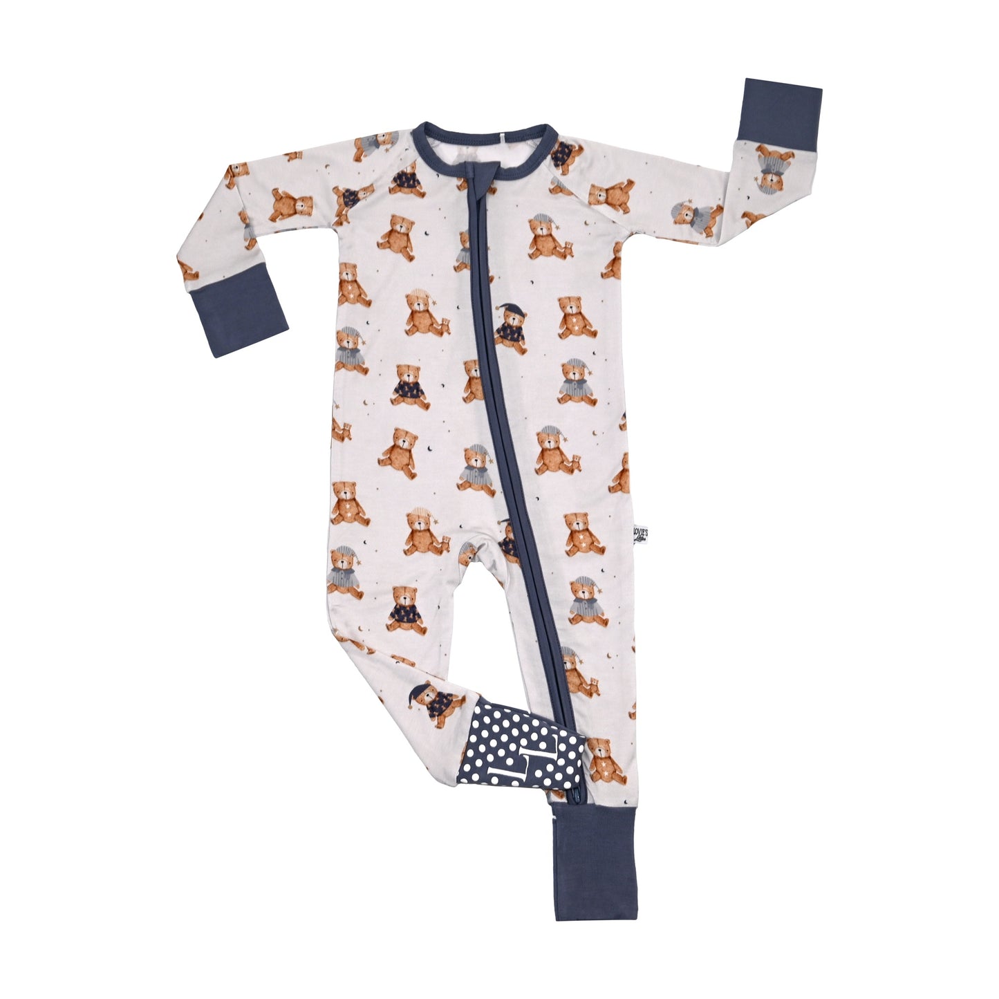 Bed Time Bears - Zip Up Footie