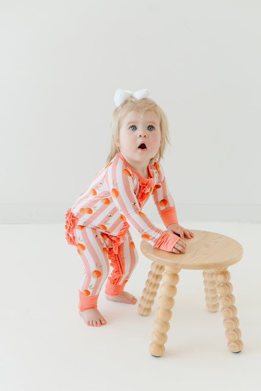Little Clementine - Zip Up Footie