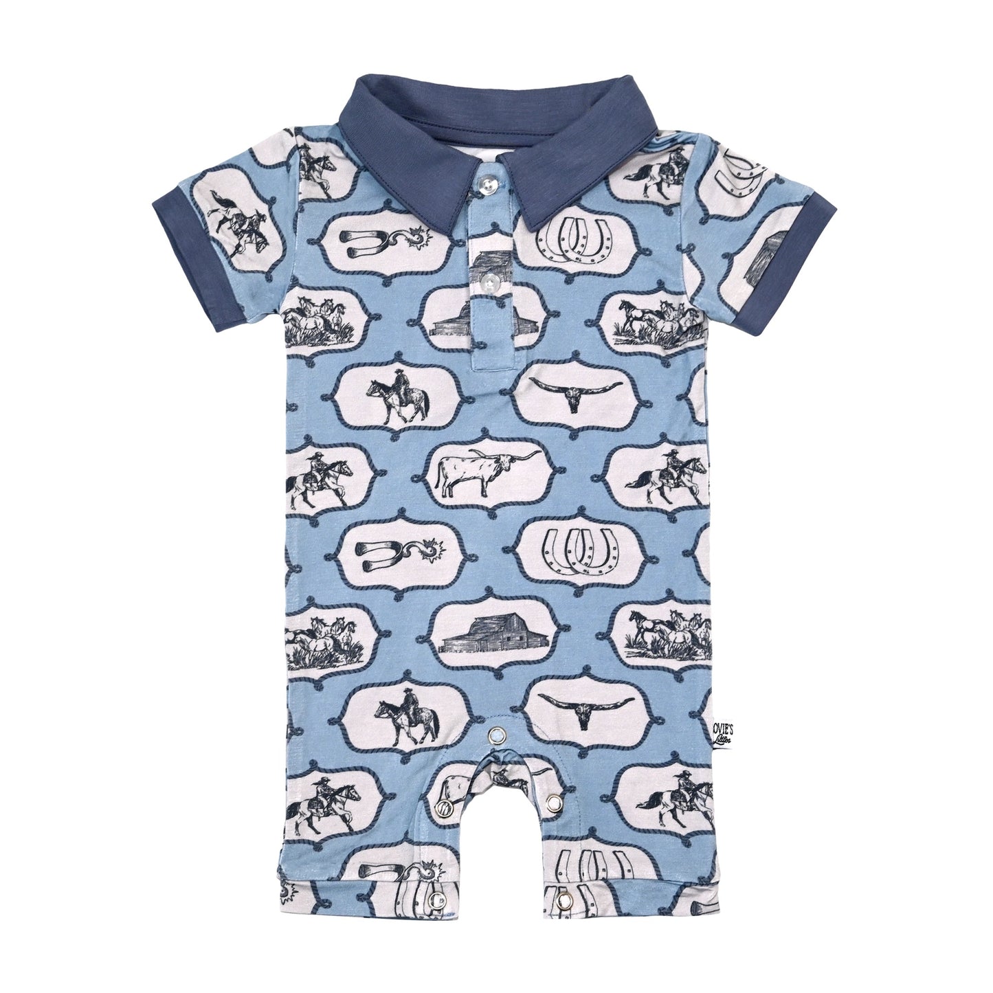 Western Wrangler - Boy's Polo Romper