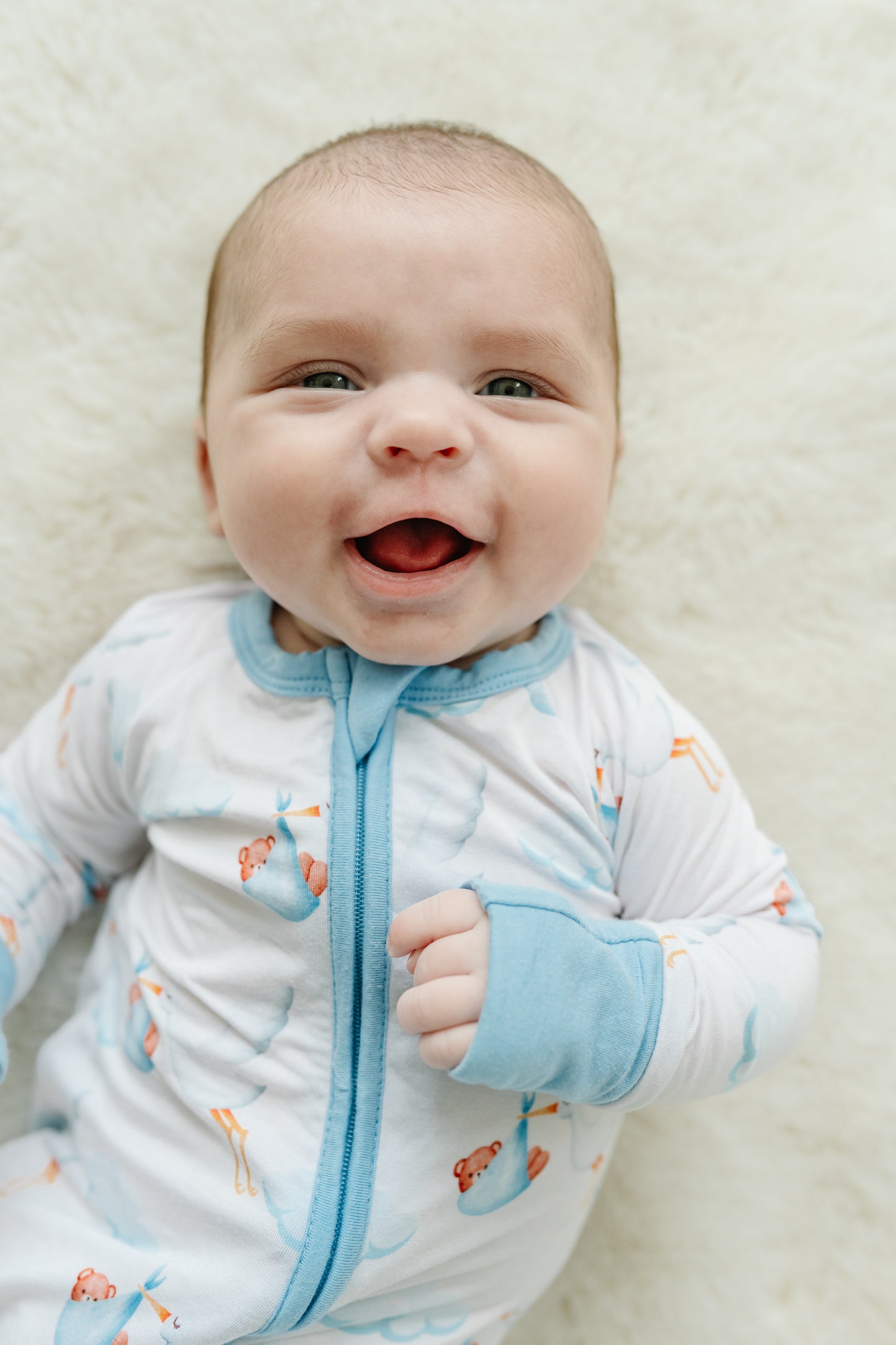Stork Special Delivery - Zip Up Onesie