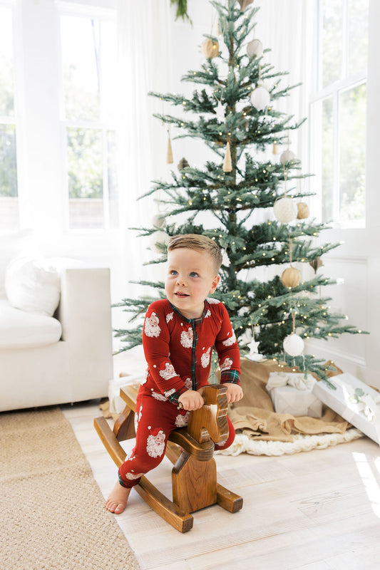 Christmas Classic - Santa Zip-Up Footie