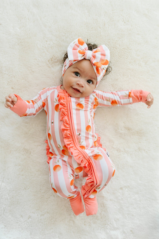 Little Clementine - Zip Up Footie