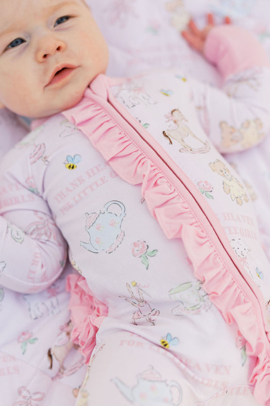 Thank Heaven for Little Girls - Zip Up Footie