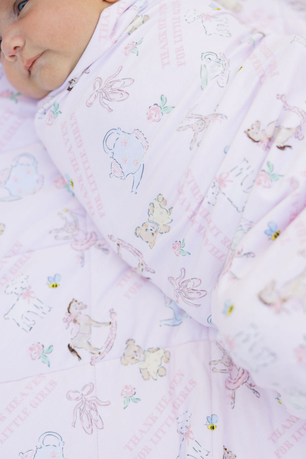 Thank Heaven for Little Girls- Swaddle & Bow