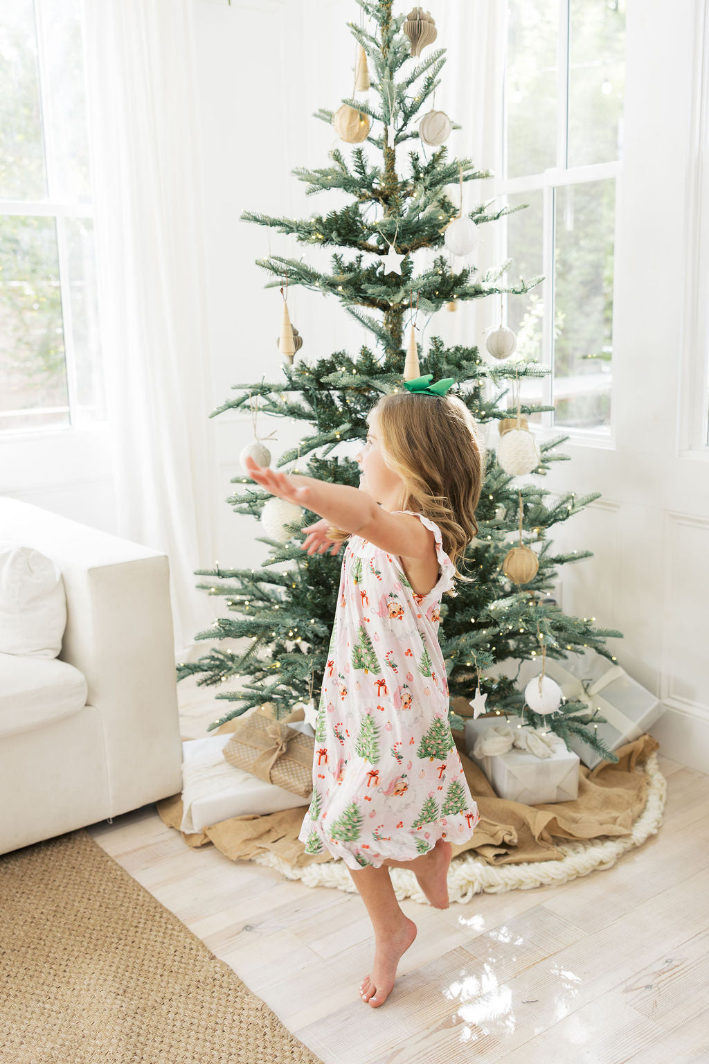 Pink Christmas- girls nightgown