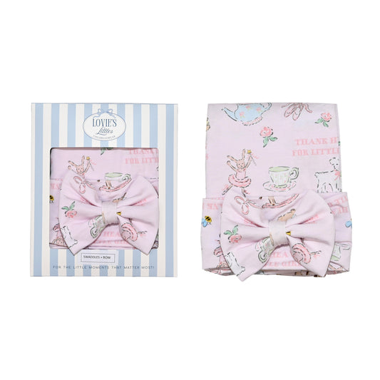 Thank Heaven for Little Girls- Swaddle & Bow