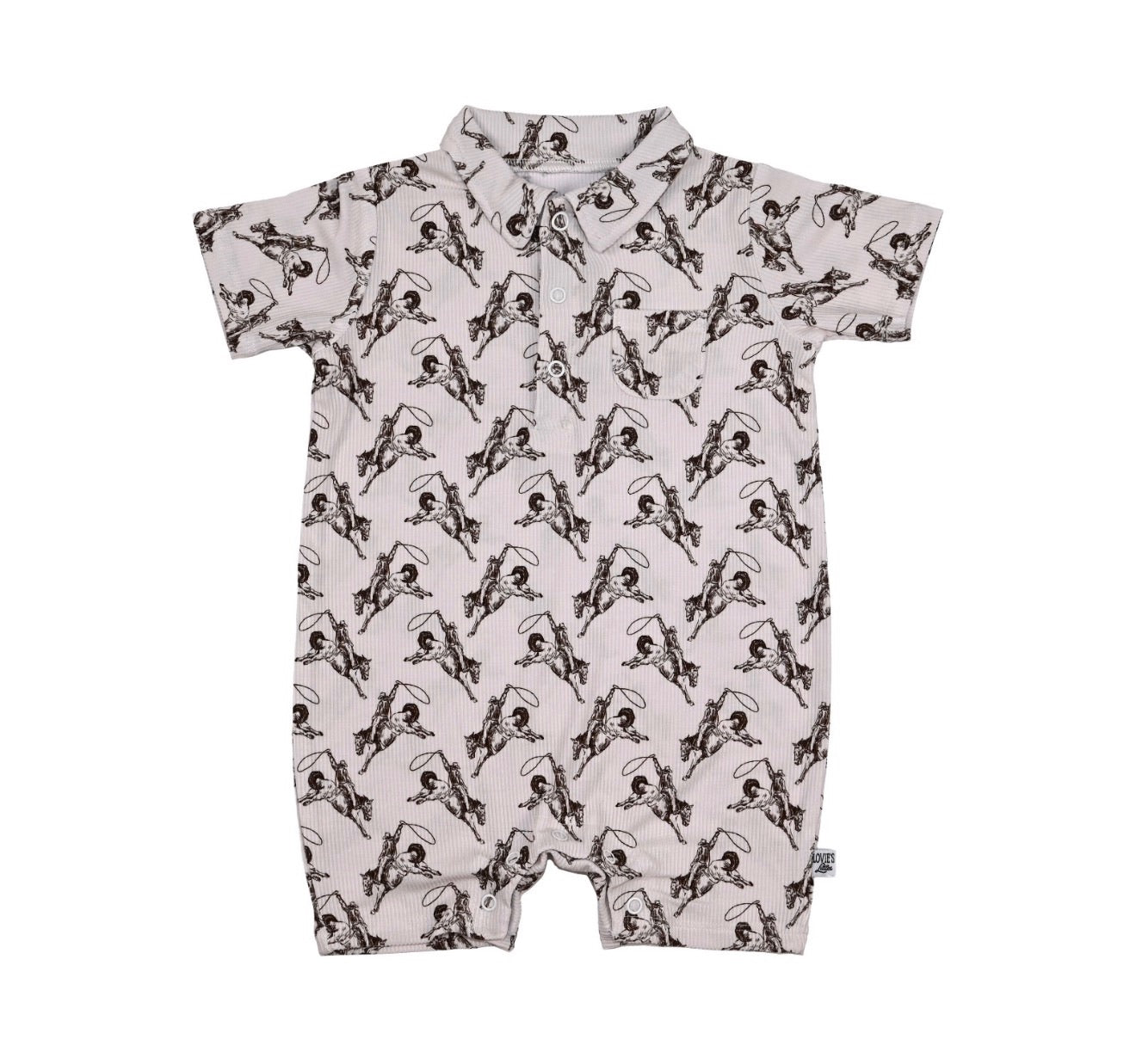 Little Wrangler- boys polo romper