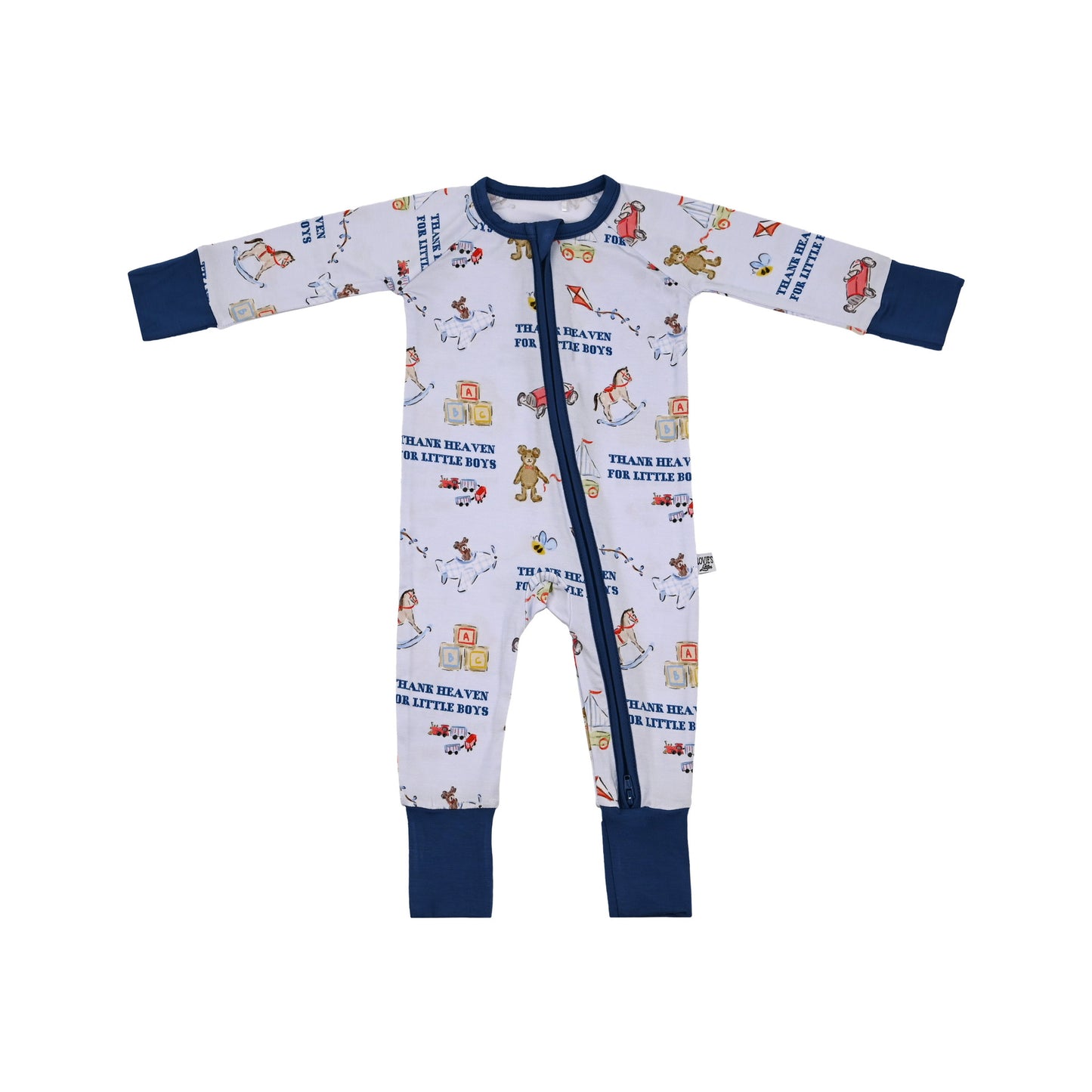 Thank Heaven for Little Boys - Zip Up Footie