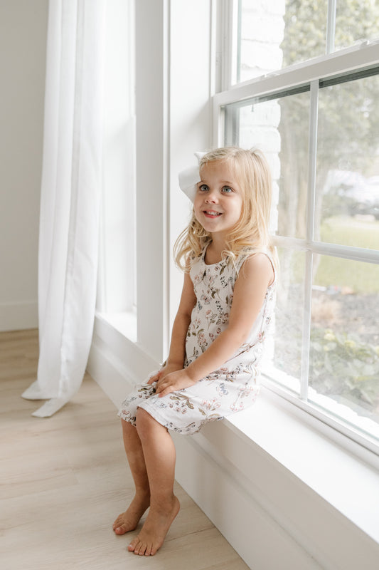 Pointelle Girlie Garden - Collared Dress