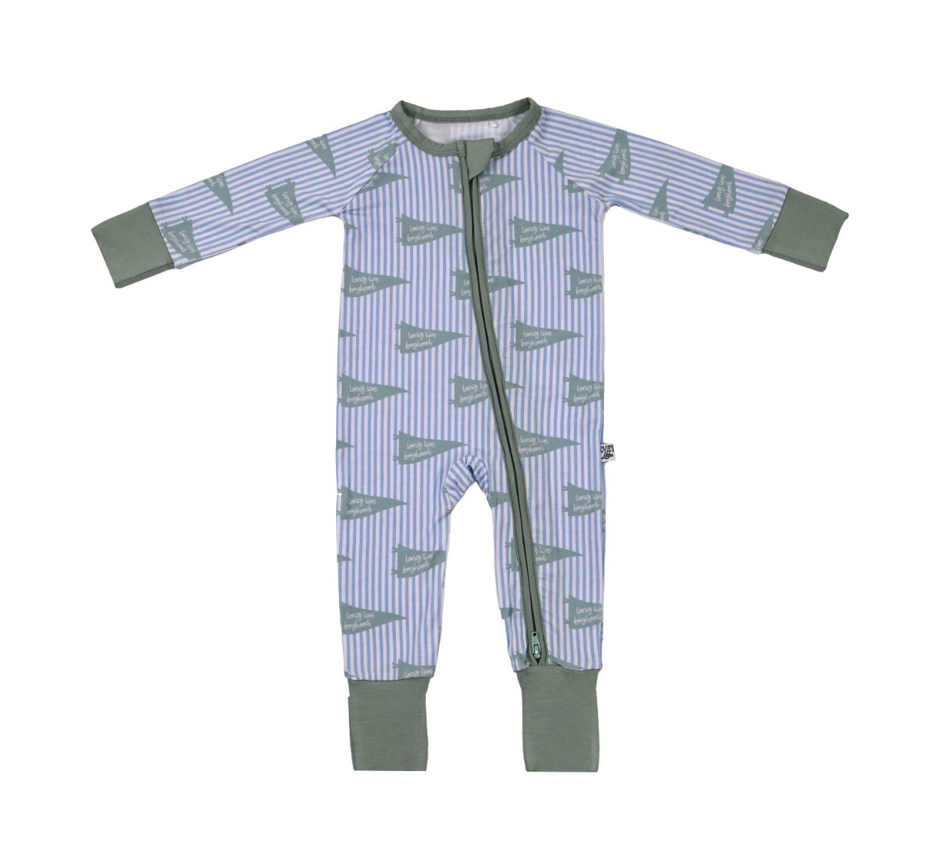 Long Live Boyhood- Zip Up Footie