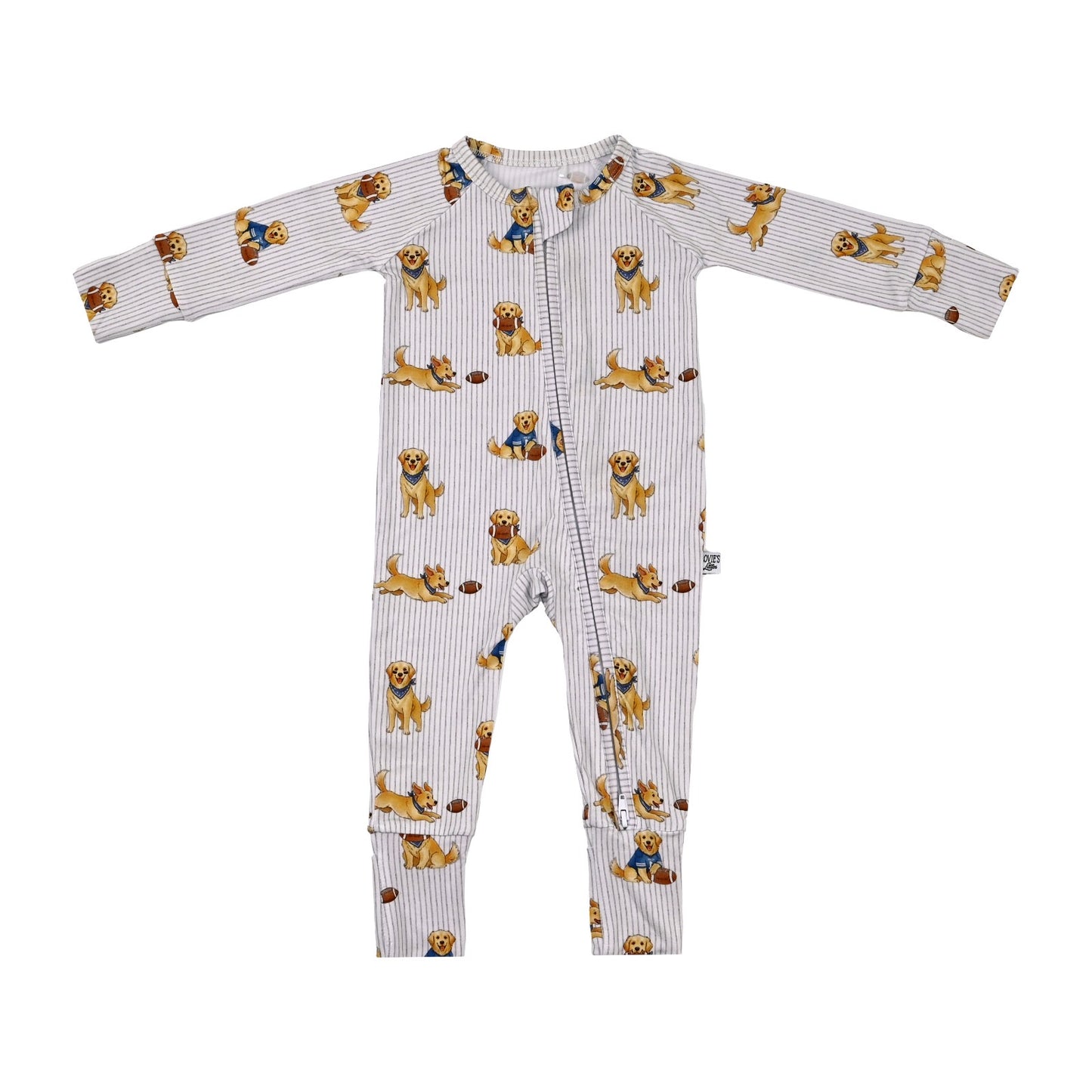 Game Day Goldens- Zip Up Footie