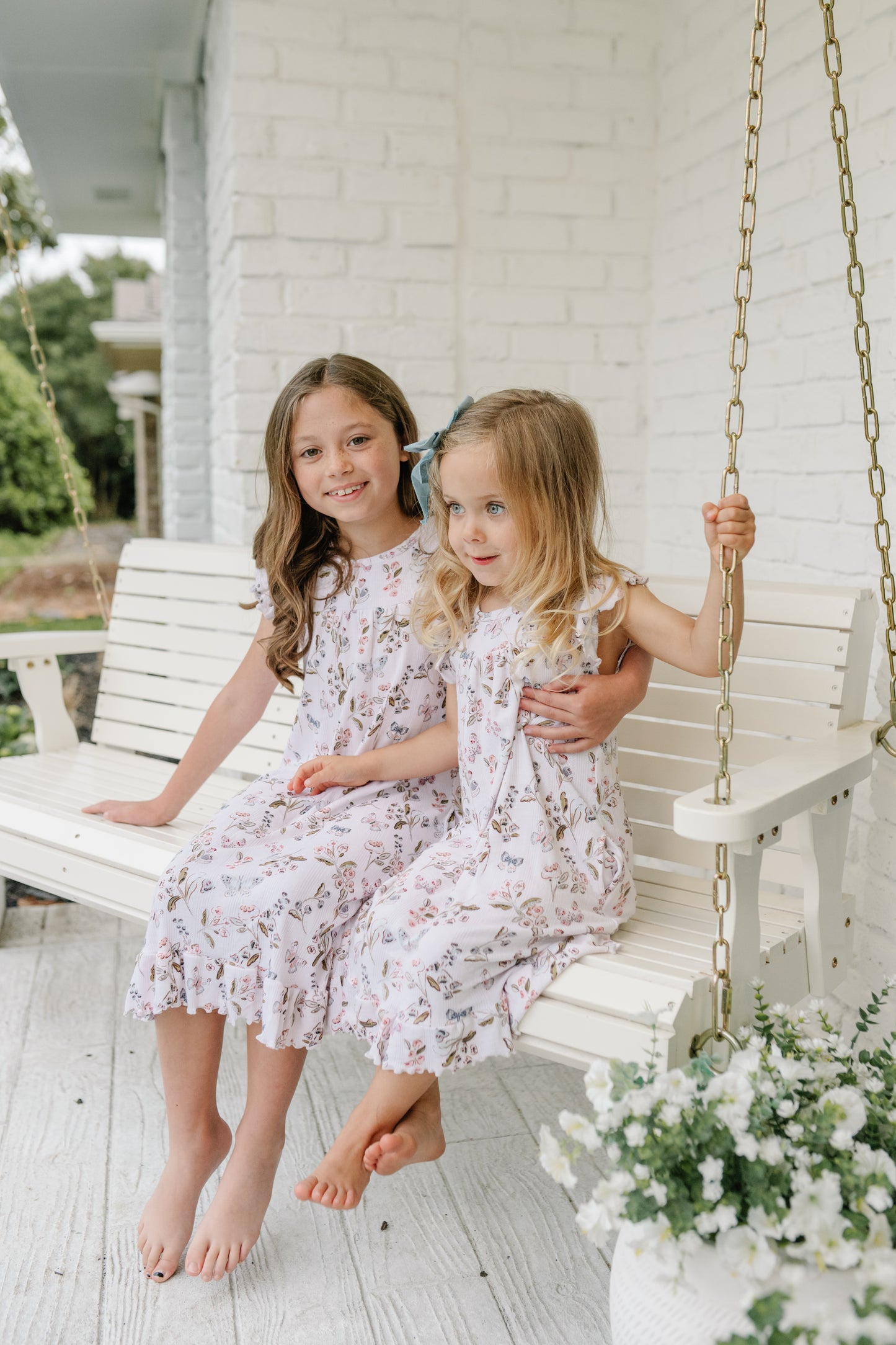 Pointelle Girlie Garden- Girls Nightgown