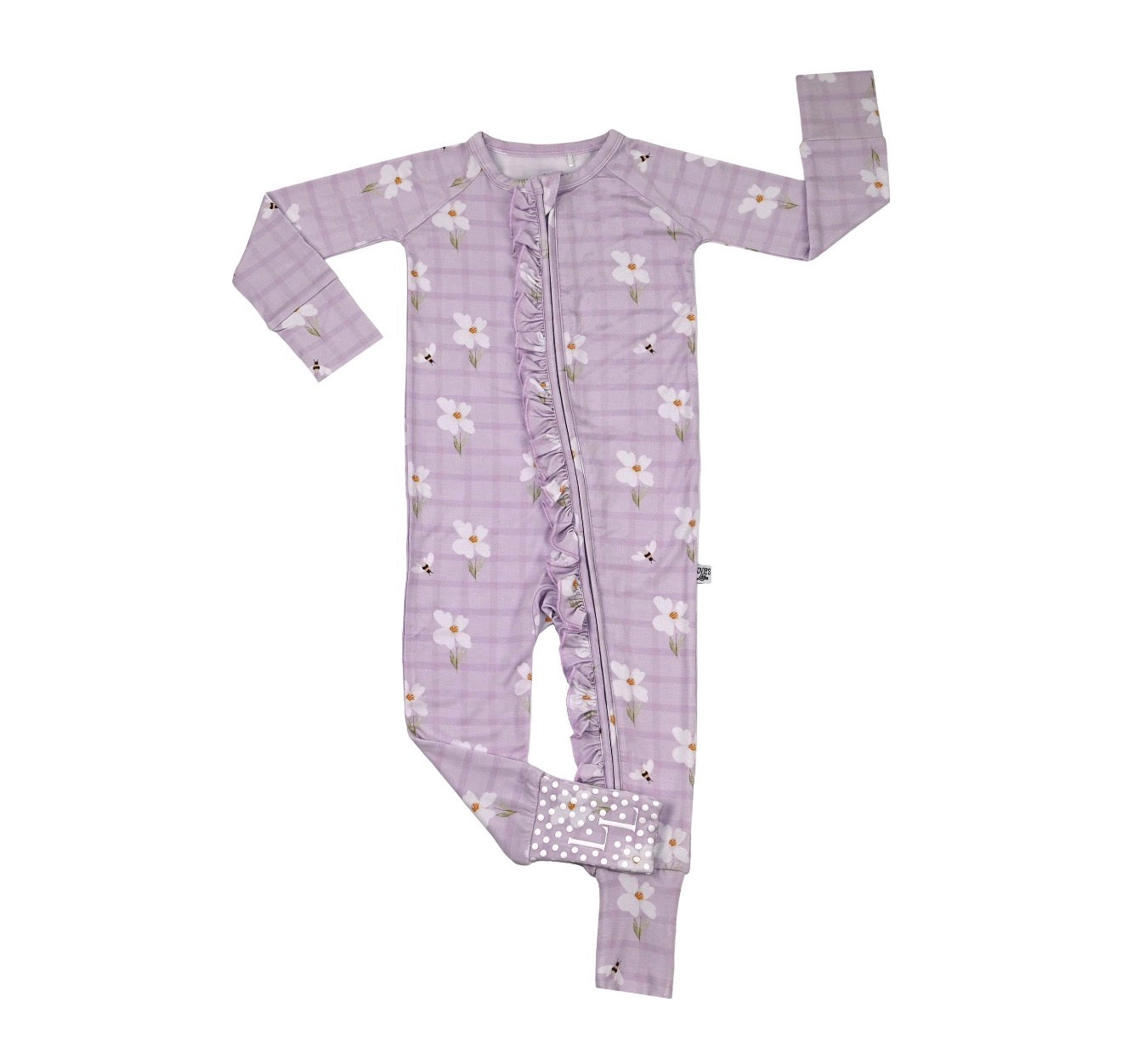 Lavender Fields- Zip Up Footie