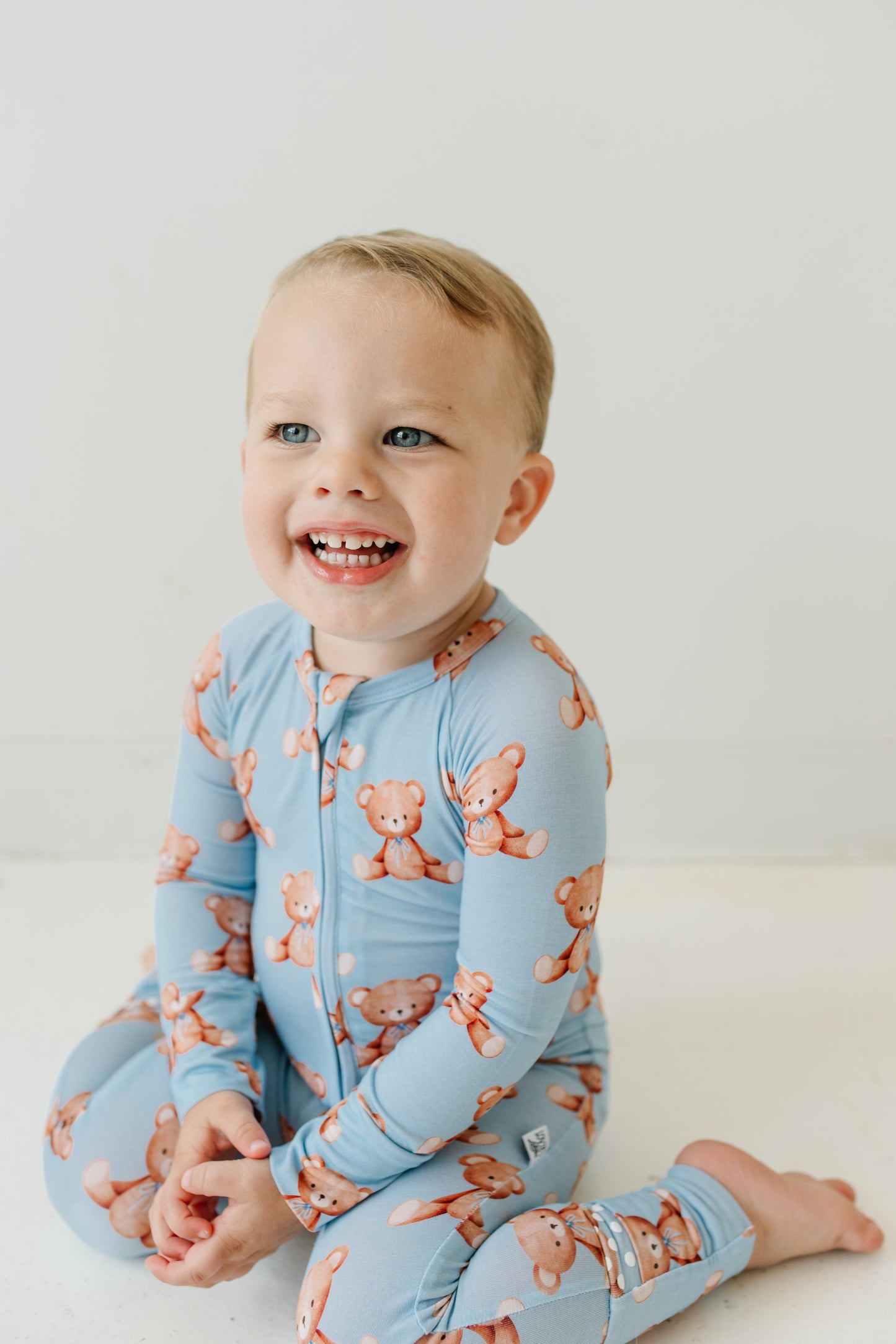 Blue Bears - Zip Up Footie