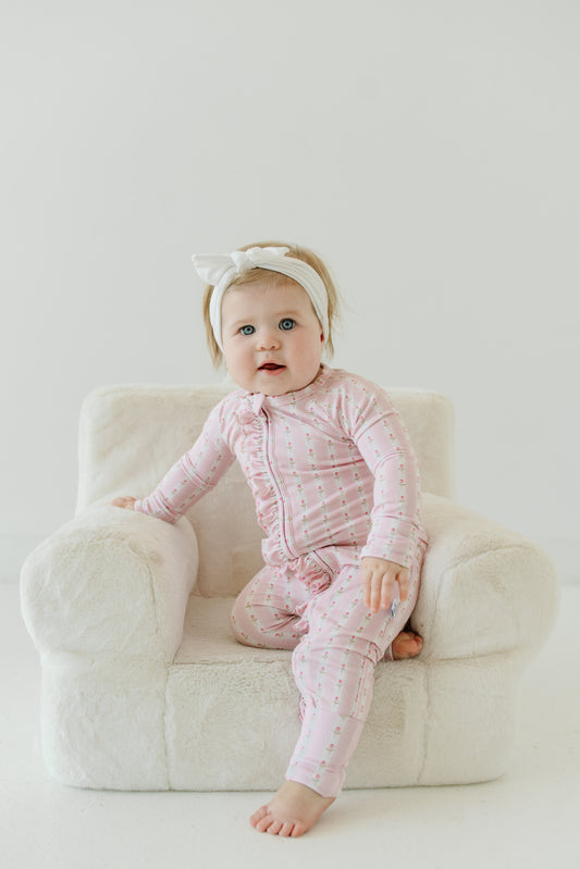 Roses - Zip Up Onesie (w/ Ruffles!)