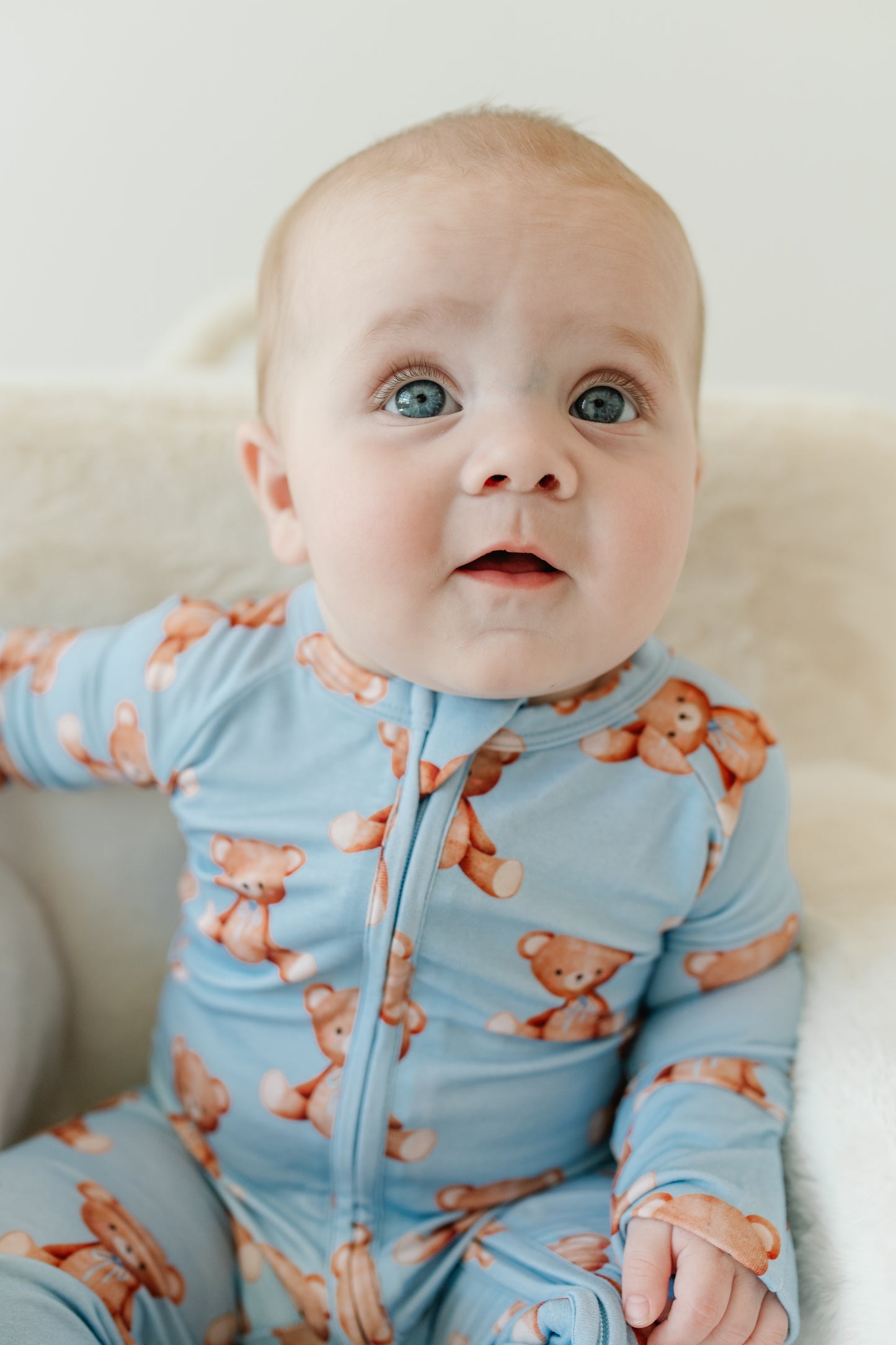 Blue Bears - Zip Up Footie