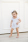 Blue Daisy Blooms- Smocked Bubble
