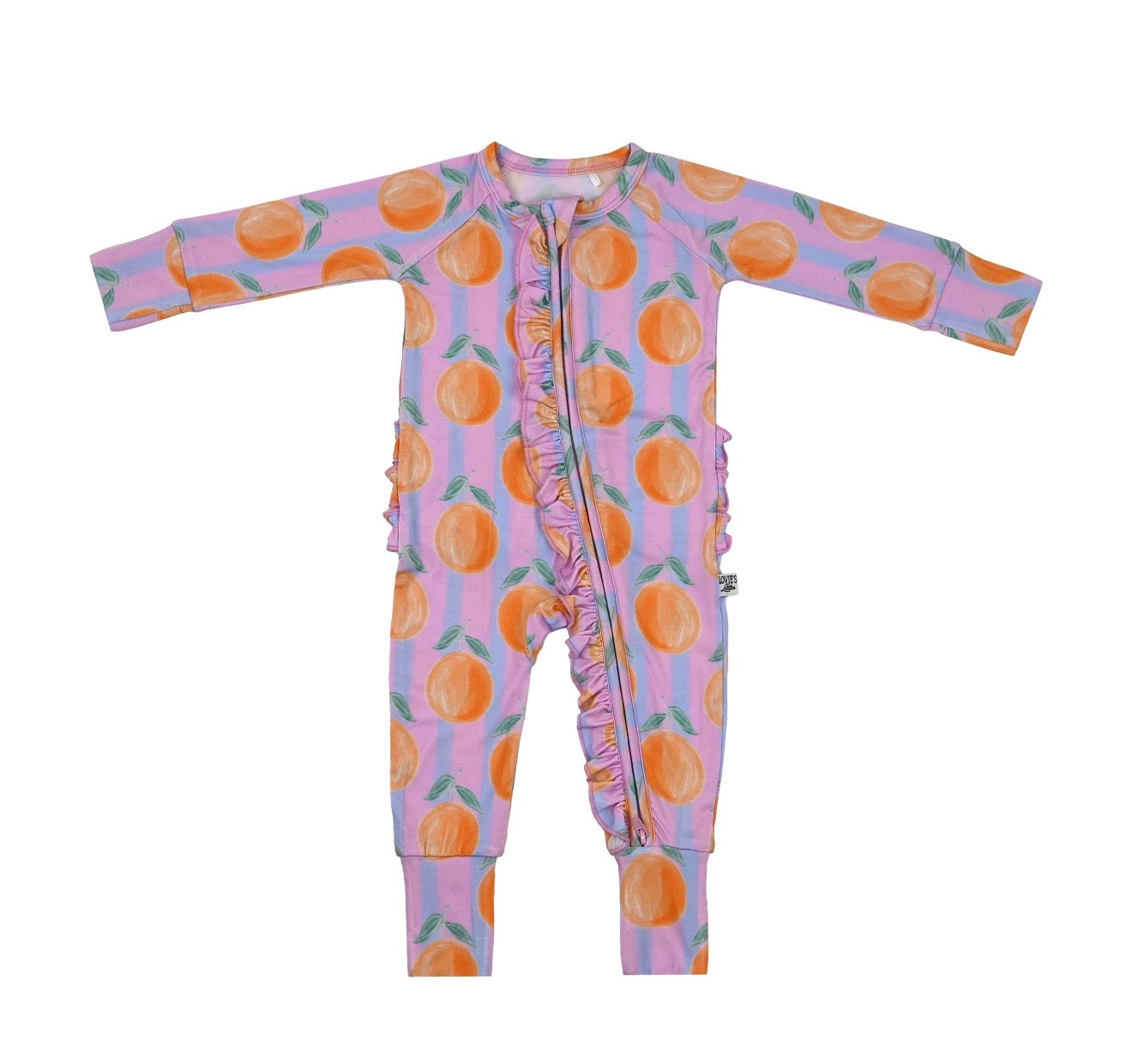 Citrus Summer- Zip Up Footie