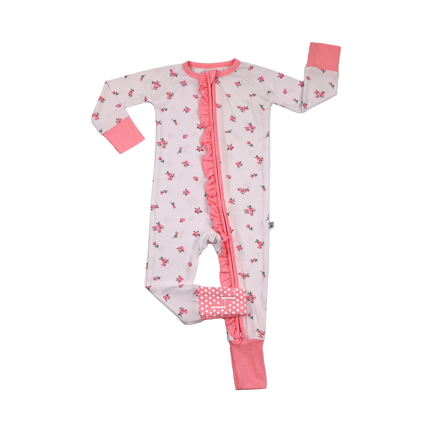 Floral Zip up Footie