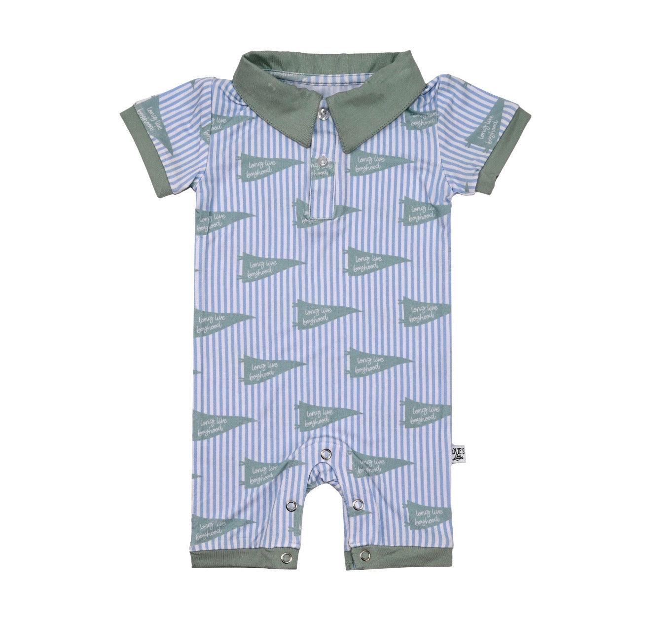 Long Live Boyhood- boys polo romper