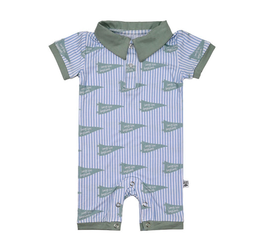 Long Live Boyhood- boys polo romper