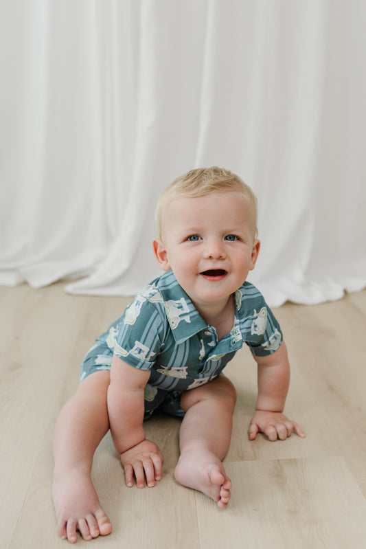 Fairway Legend- boys polo romper