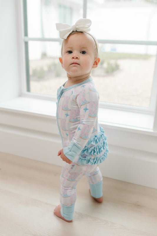 Cosmic Cowgirl- Zip Up Footie