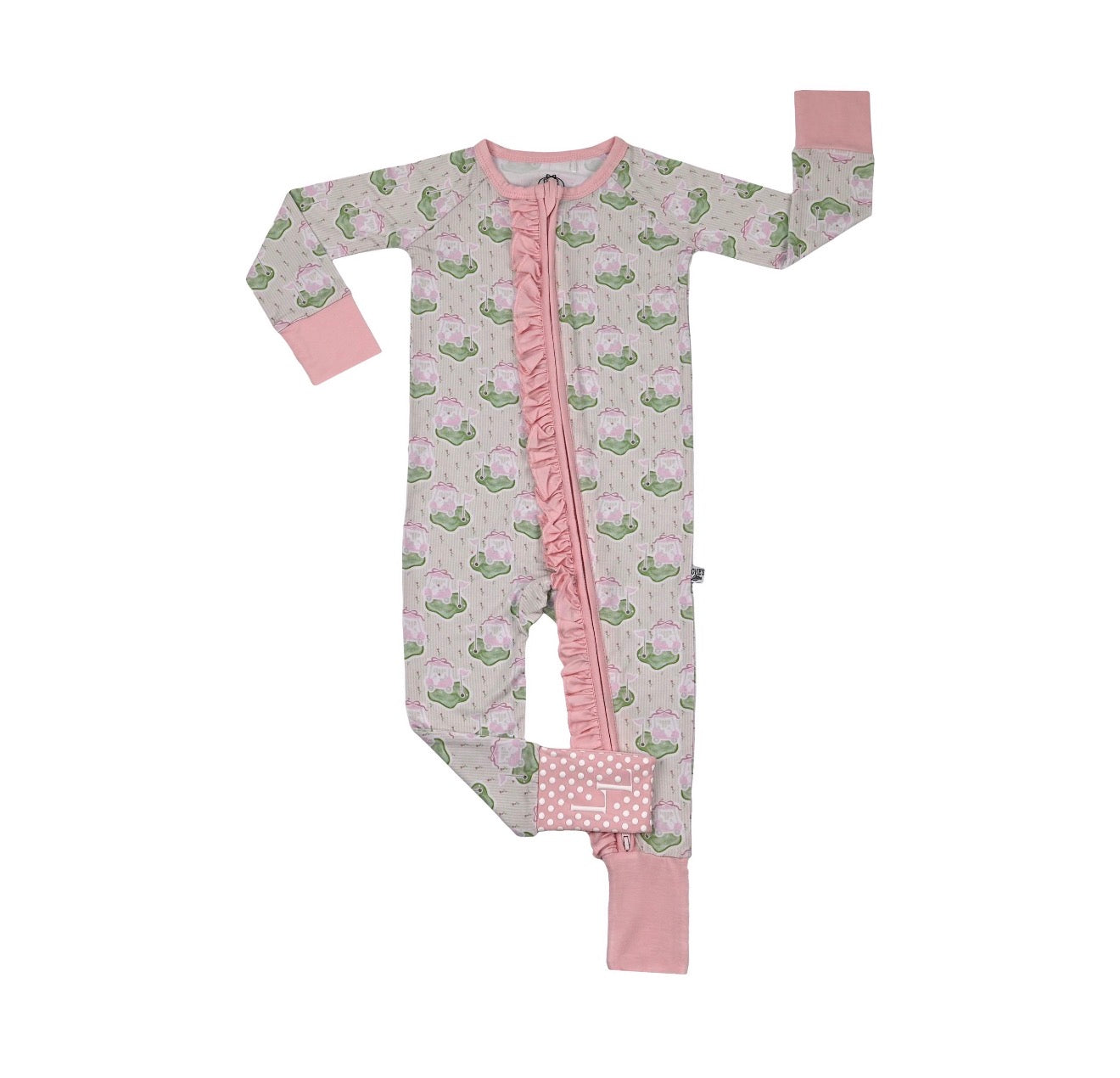Pretty by Par- Zip Up Footie