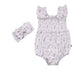 Blue Daisy Blooms- Smocked Bubble
