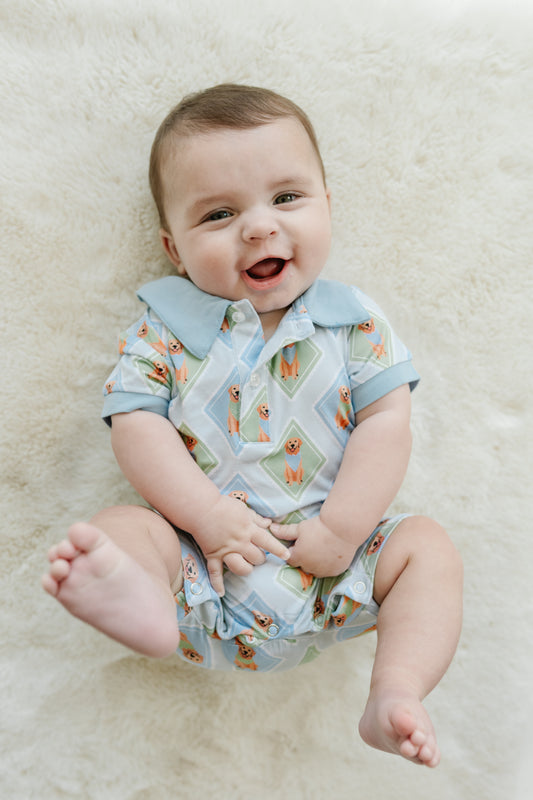 Boy's Best Friend - Boy's Polo Romper