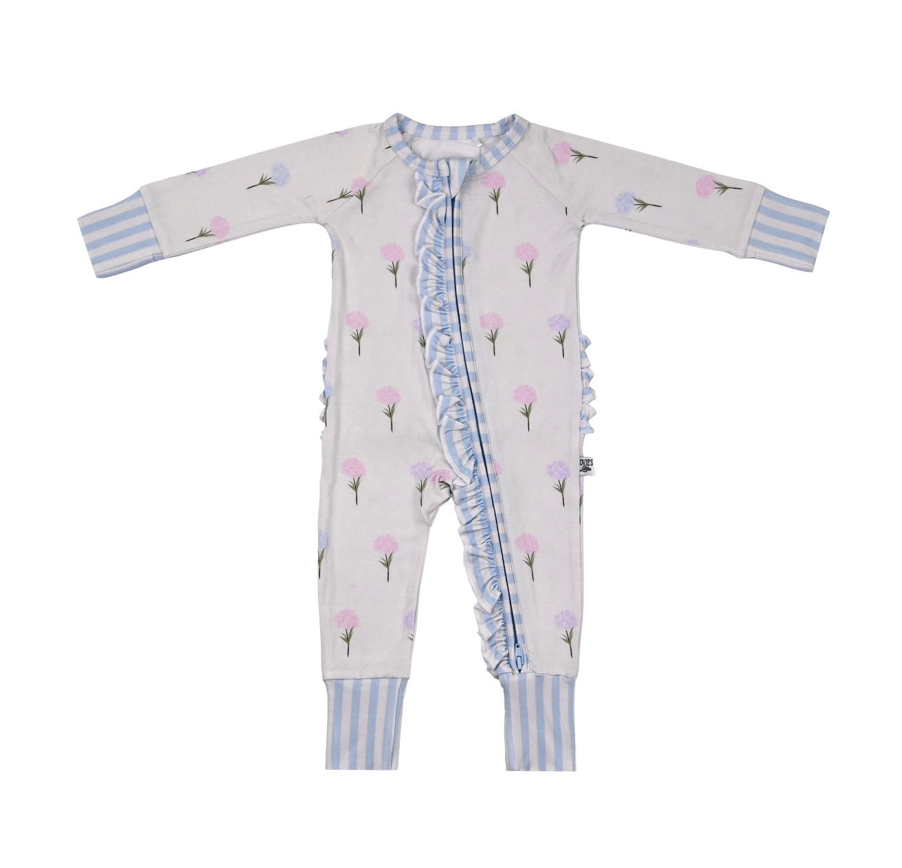 Color Me Floral- Zip Up Footie