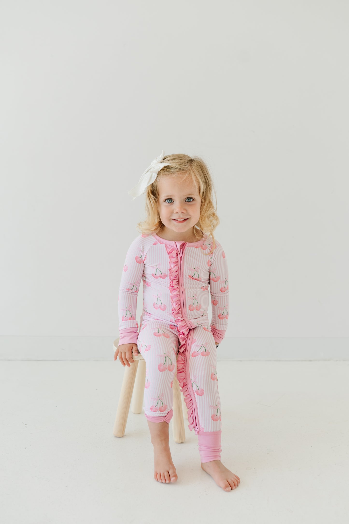 Cherries - Zip Up Onesie (w/ Ruffles!)