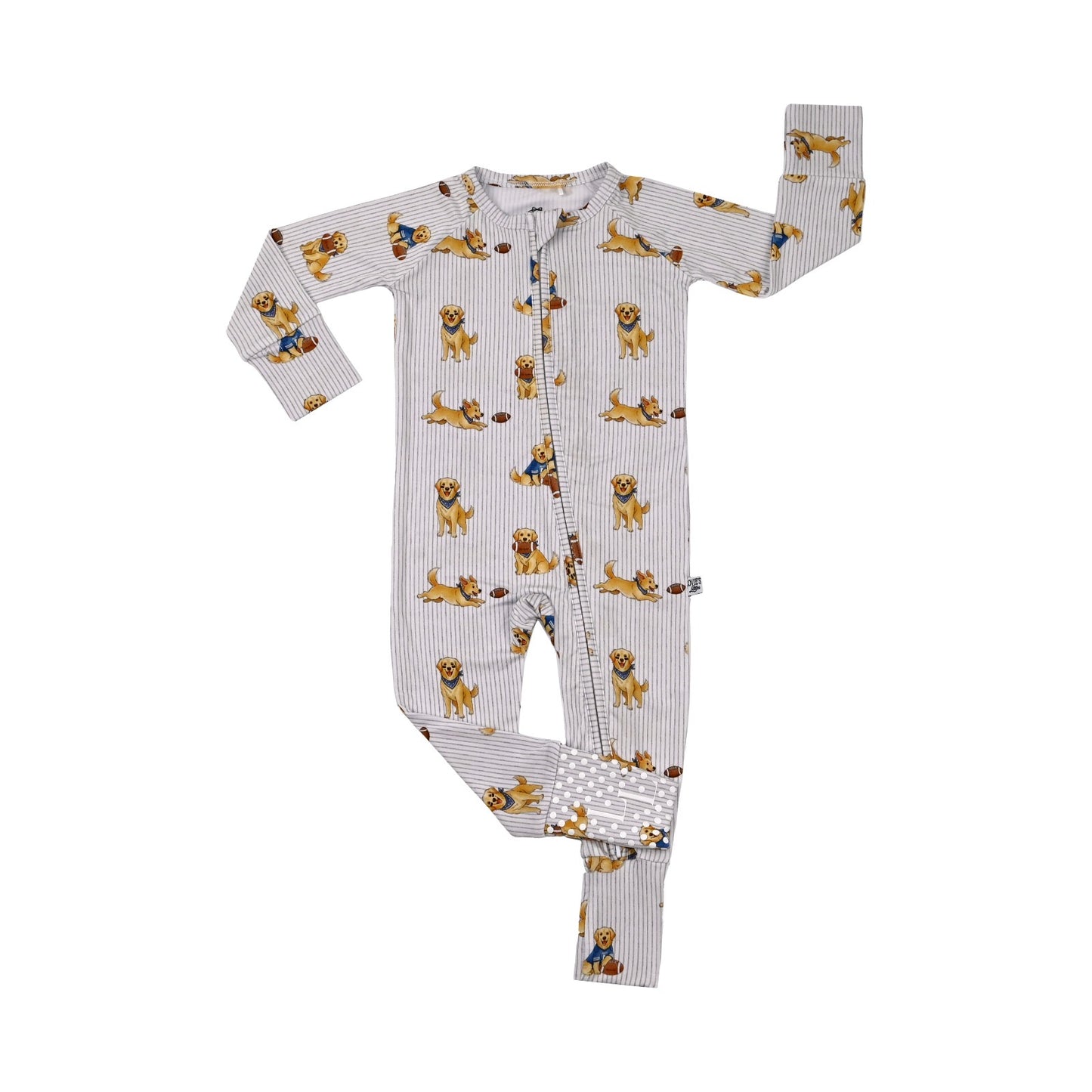 Game Day Goldens- Zip Up Footie