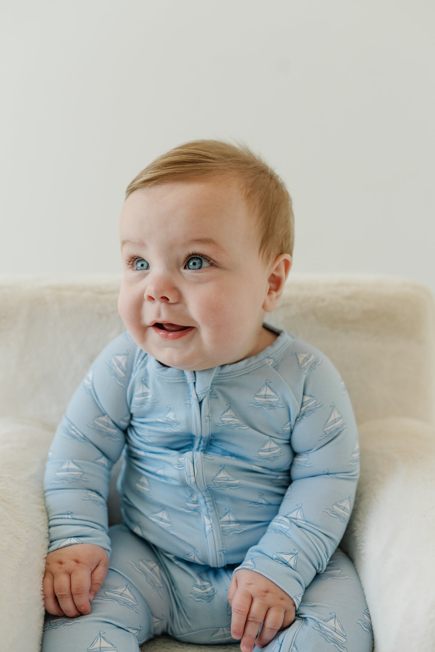 Sail Boats - Zip Up Footie