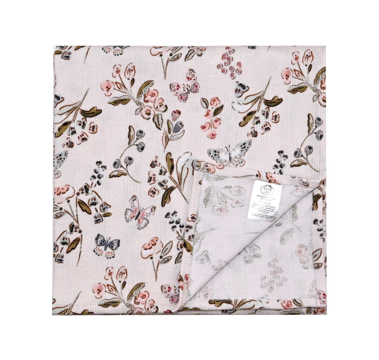 Pointelle Girlie Gardens- Swaddle