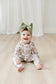 Pointelle Girlie Gardens- Zip Up Footie