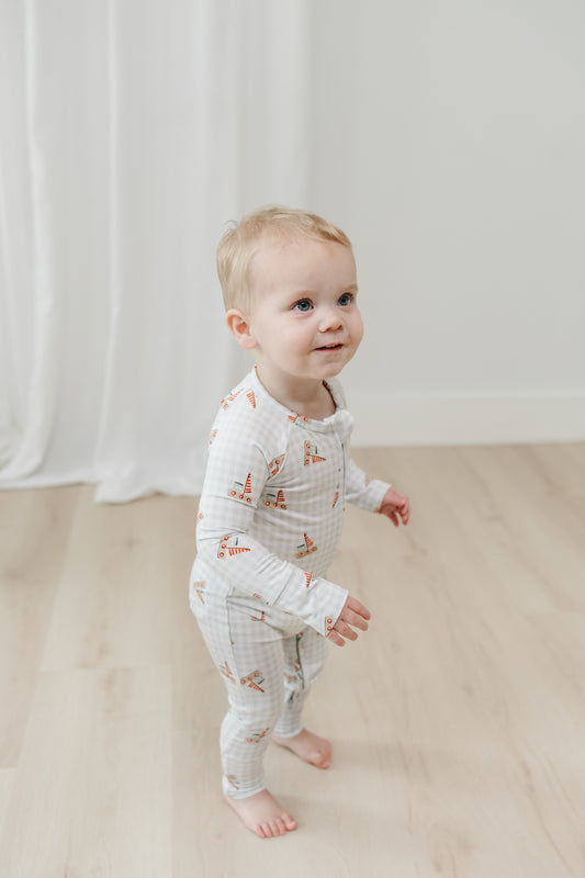 Set Sail- Zip Up footie