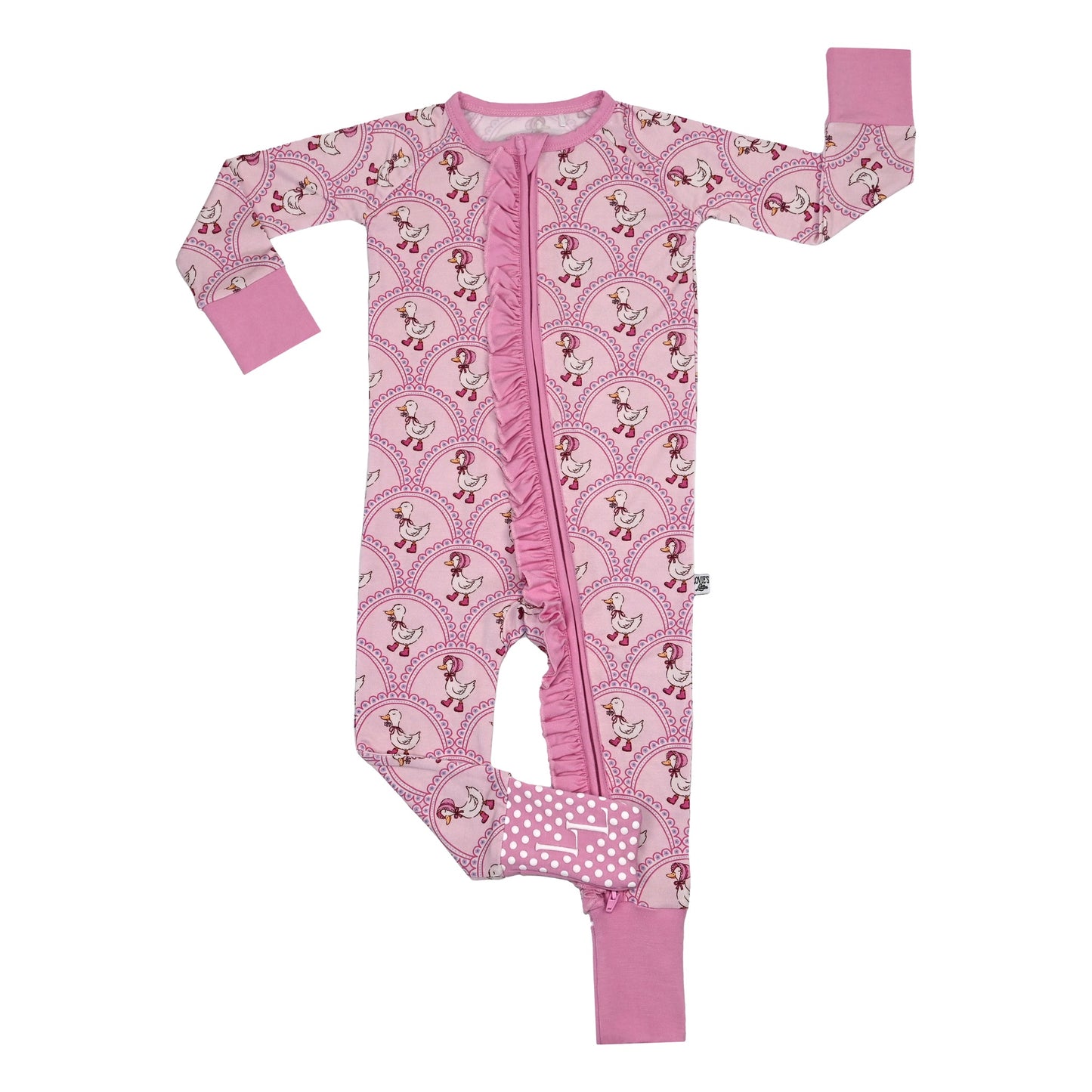 Sweet Geese - Zip Up Footie (w/ Ruffles!)
