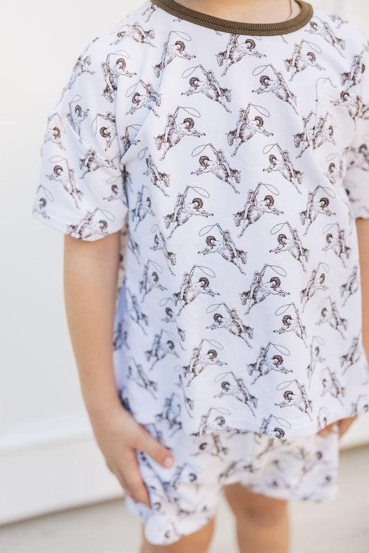 Little Wrangler- shirt/shorts set