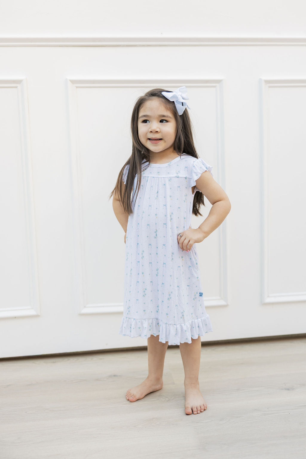 Blue Daisy Blooms- Girls Nightgown