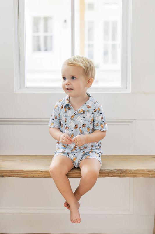 Boots & Boos- boys polo romper